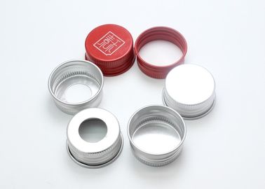 28mm de Zilveren/Rode Hoge Duurzaamheid van Aluminiumschroefdeksels voor Schroeffles