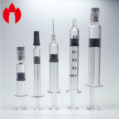 1 ml 2,25 ml 3 ml 5 ml glas voorgevulde spuitjes Helder kleur voor farmaceutische of cosmetische doeleinden