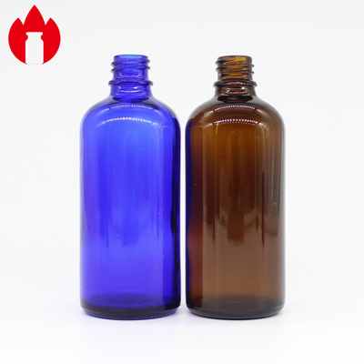 100ml Amber Or Blue Screw Top-de Etherische olieflessen van het Flesjesglas