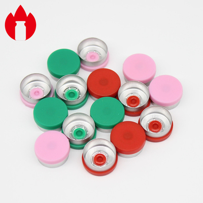 13mm Vlakke Kleurrijke Farmaceutische Wegwerp Aluminium Plastic Sluitdop