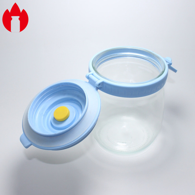 Op maat gemaakt 500 ml 1000 ml glazen fles pot met plastic dop