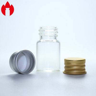 5 ml doorzichtige schroefmond glazen injectieflacon met aluminium dop