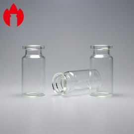 Mini kleine glazen flesje met crimp-sluiting