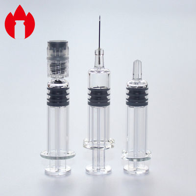 Cosmetische Luer Lock-spuit, 1 ml voorgevulde spuit 5.0 Neutraal borosilicaatglasmateriaal