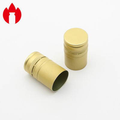 28 mm hoge aluminium touwkap voor wijnflessen