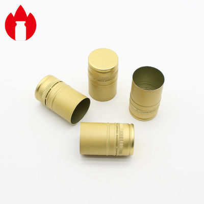 28 mm hoge aluminium touwkap voor wijnflessen