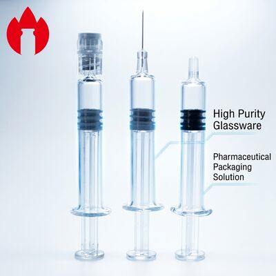 5.0 Neutrale voorgevulde borosilicaatglas spuiten 2,25 ml capaciteit Voor medische doeleinden